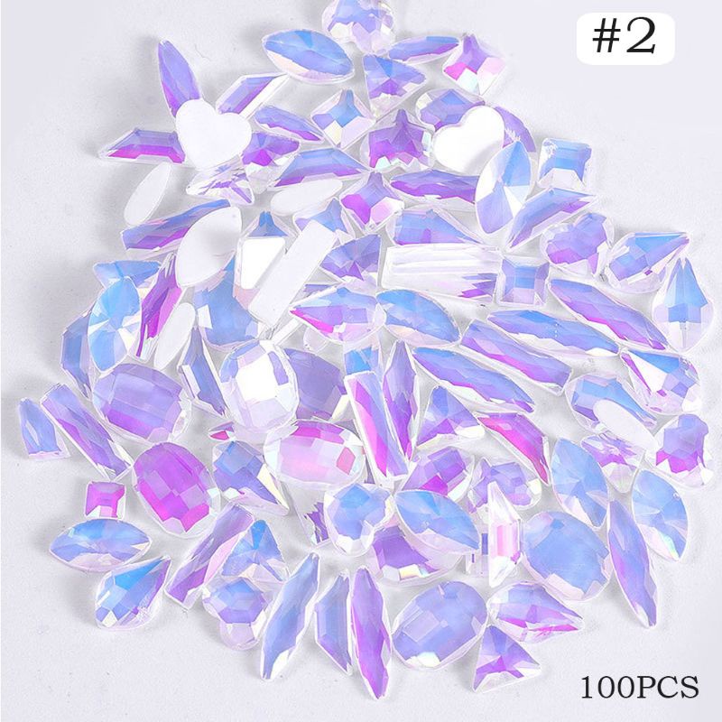 Set 100 Viên Đá Pha Lê AB Đính Móng Nghệ Thuật