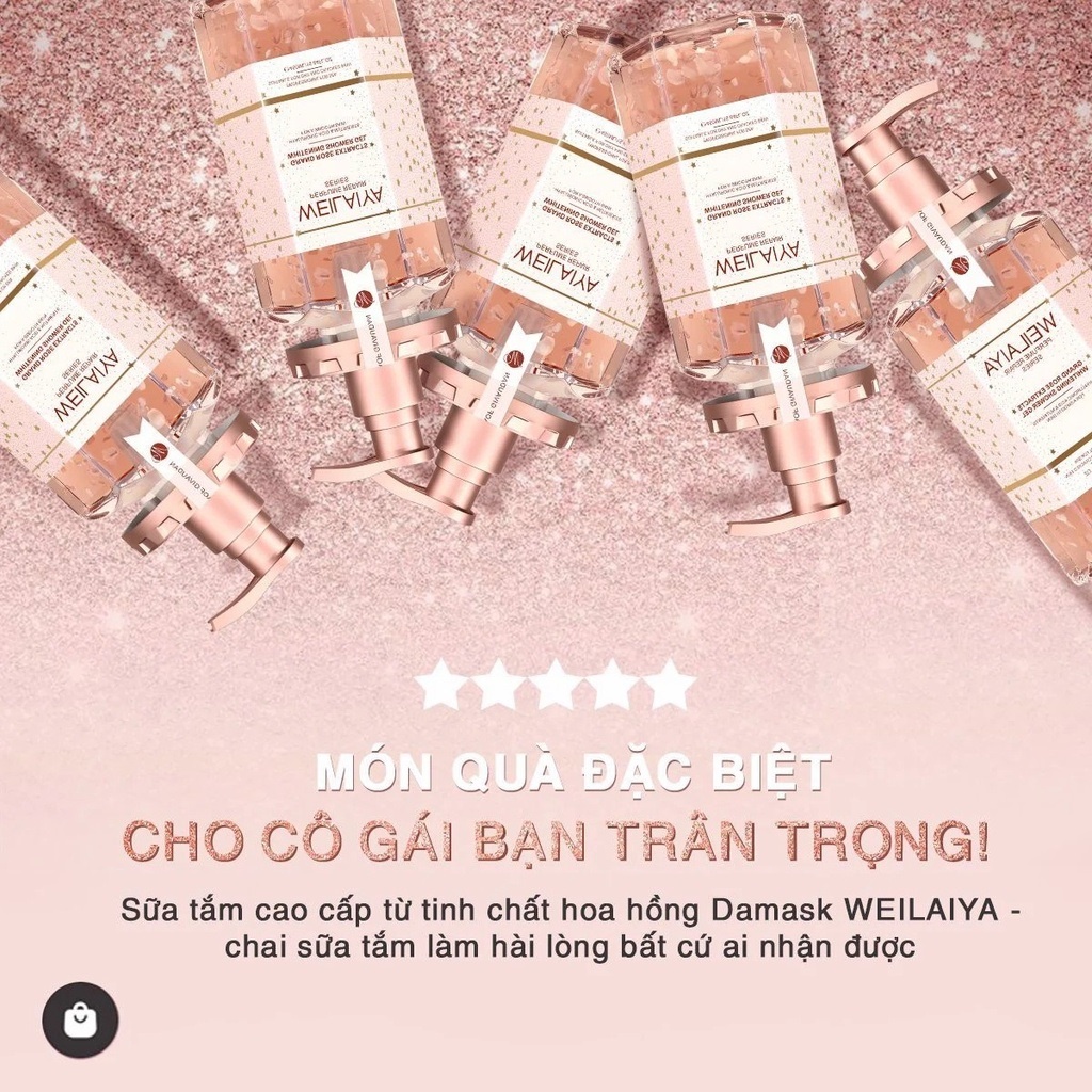 Sữa Tắm Weilaiya, Sữa Tắm Tủy Mật Hoa Hồng, Sữa Tắm Trắng Da Hoa Hồng Damask Weilaiya