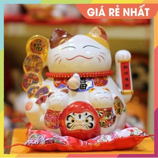 (HOT MÈO MỚI 20 CM ĐẸP RẺ) Mèo thần tài may mắn phong thủy vẫy được tay - Mèo chiêu tài phát lộc mẫu đa dạng!