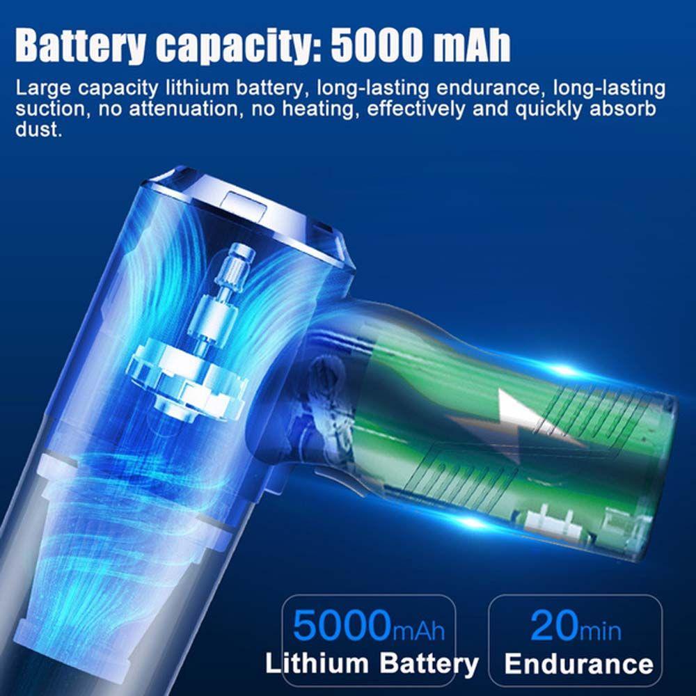 Máy Hút Bụi Mini Cầm Tay 10000Pa Không Dây 5000mAh Tiện Dụng Cho Xe Hơi / Nhà Cửa