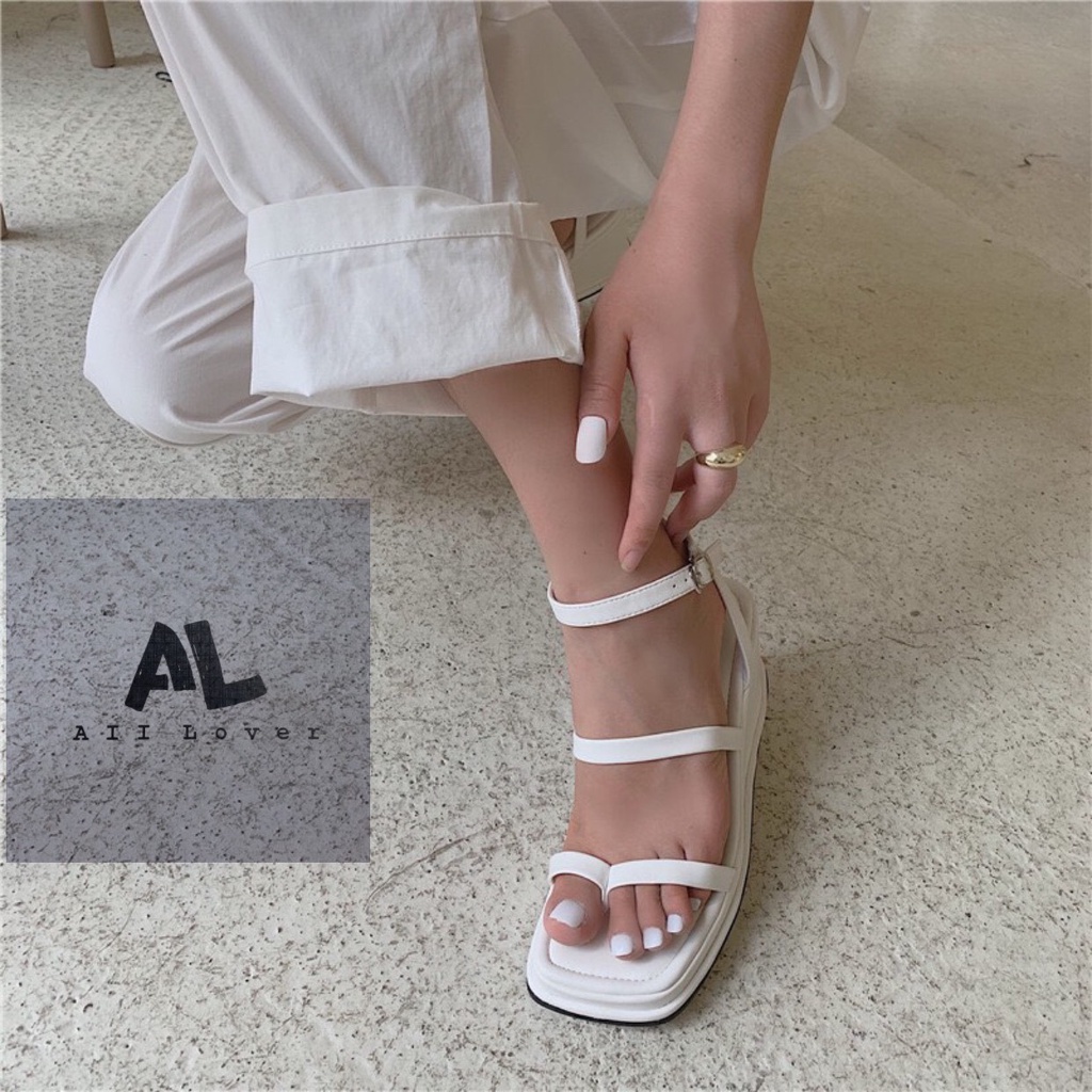 SANDAL NỮ ALI LOVER - GIÀY XUỒNG NỮ QUAI MẢNH - SANDAL ĐẾ BẰNG THỜI TRANG - GIÀY NỮ QUAI KẸP MŨI VUÔNG 9 PHÂN - AS220202