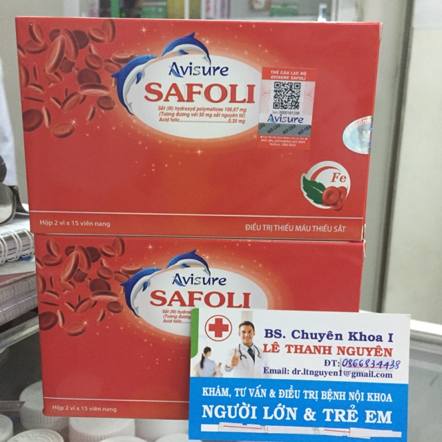 ✅ (toa bác sĩ) AVISURE SAFOLI viên sắt chuyên biệt dành cho mẹ bầu