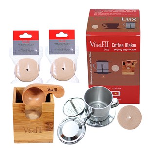Bộ kit cafe phin VfastFil Lux sử dụng giấy lọc cafe pha phin.