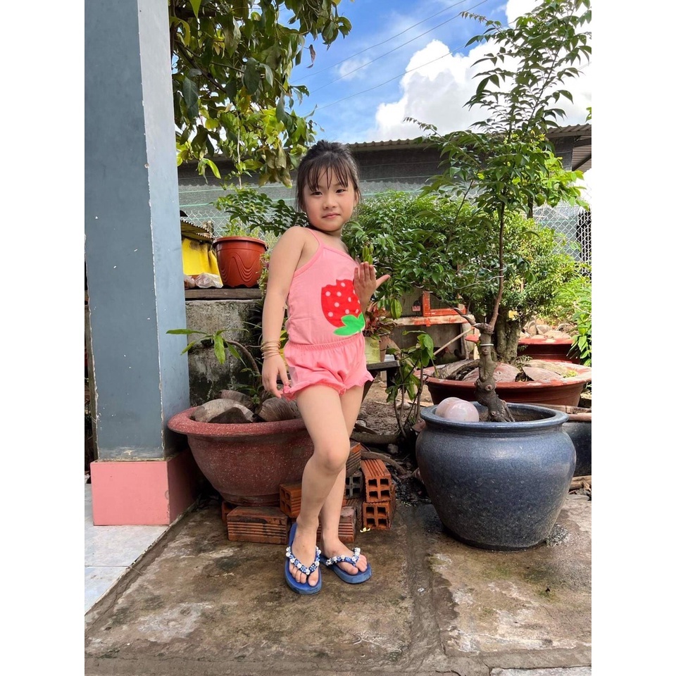 Bộ 2 dây cotton cho bé gái.