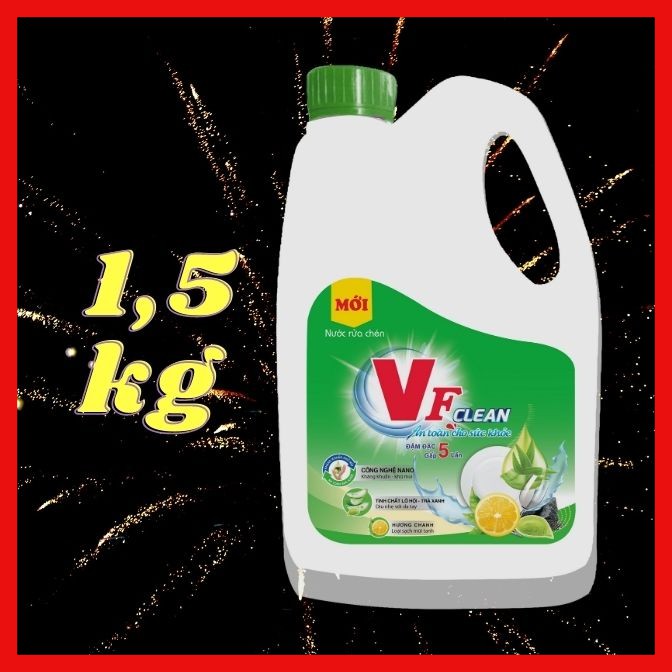 Nước Rửa Chén VF 1.5Kg – Chuẩn Không Cần Chỉnh