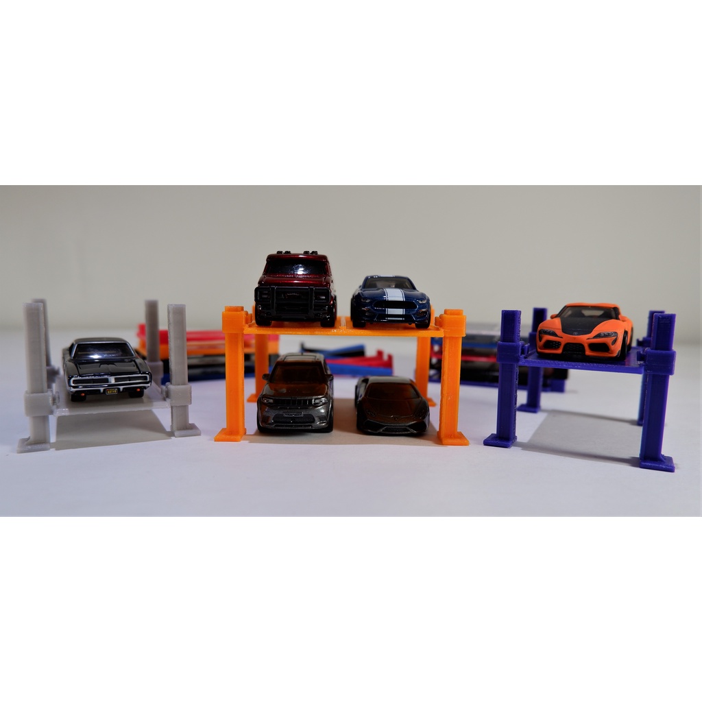 Cầu nâng xe 4 chân cho mô hình 1:64 Hotwheels,Minigt,Tomica