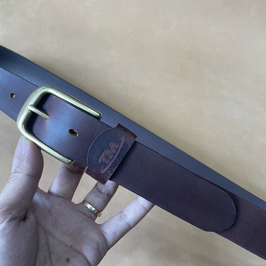 Thắt Lưng Nam Dây Nịt Da Bò Rộng 3.4Cm Khóa Đồng Đúc Nguyên Chất TM803 BH 3 Năm Tặng Kèm Hộp Lót Nhung Cao Cấp
