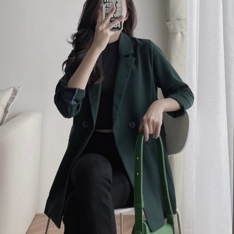 Áo blazer,blazer nữ chất đẹp hàng 2 lớp 3 màu TRENDY đứng form tôn dáng | BigBuy360 - bigbuy360.vn