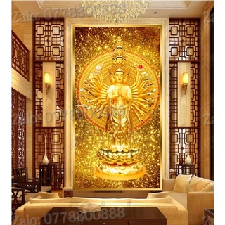 Tranh gắn đá đính kín toàn bộ Phật Thiên Thủ Thiên Nhãn B59