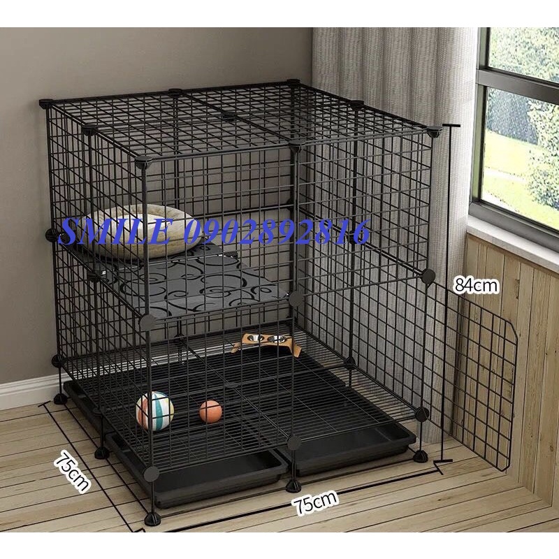 [TẶNG KHAY VỆ SINH] COMBO CHUỒNG, LỒNG LƯỚI THÉP SIZE LỚN CAO CẤP CHO CHÓ MÈO THÚ CƯNG ĐA NĂNG