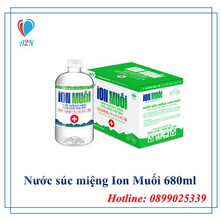[Thùng 12 chai] Nước súc miệng ion muối 680ml