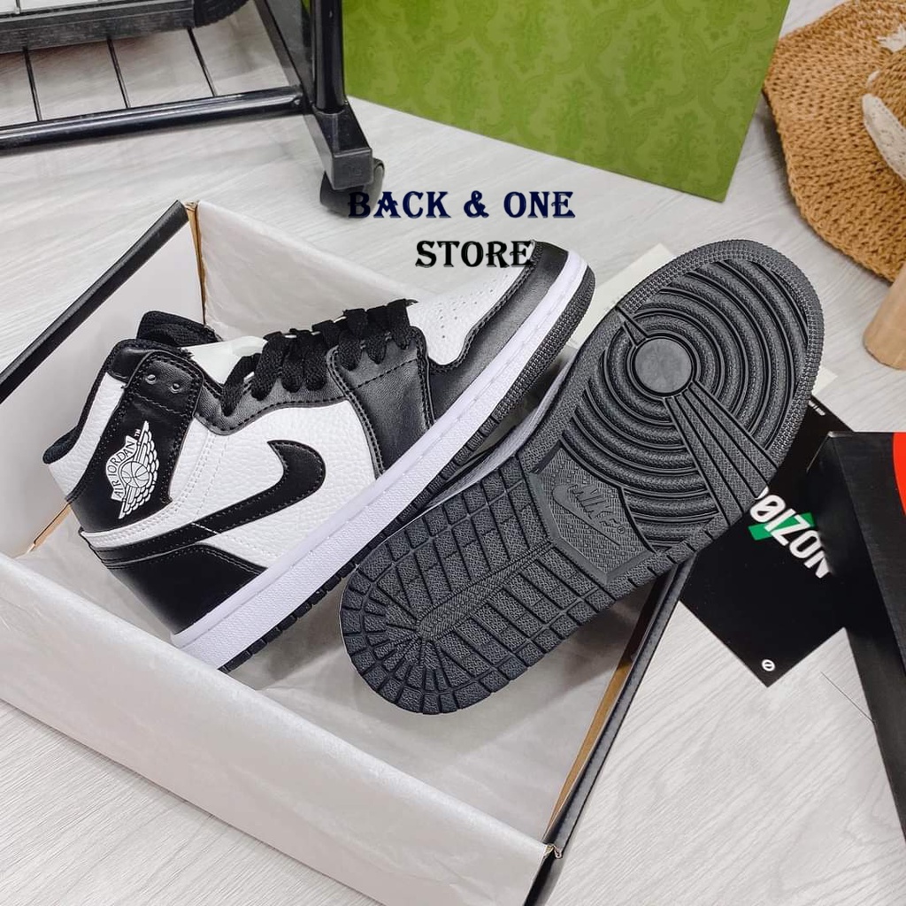 Giày JORDAN 1 PANDA Cao Cổ ⚡️FULL BOX BILL⚡️ Giày 𝐉𝐨𝐝𝐚𝐧 JD1 Đen Trắng Cổ Cao, High Panda Trẻ Trung Nam Nữ 2021 | BigBuy360 - bigbuy360.vn