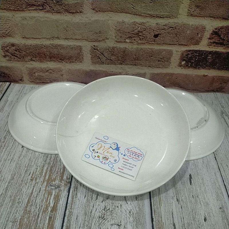 Dĩa Dày Sứ Trắng Sâu Lòng 8inch