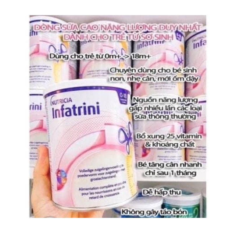 Sữa Bột Nutricia Infatrini Đức Lon 400g Dành cho bé từ 0-18 tháng Date 8/2023