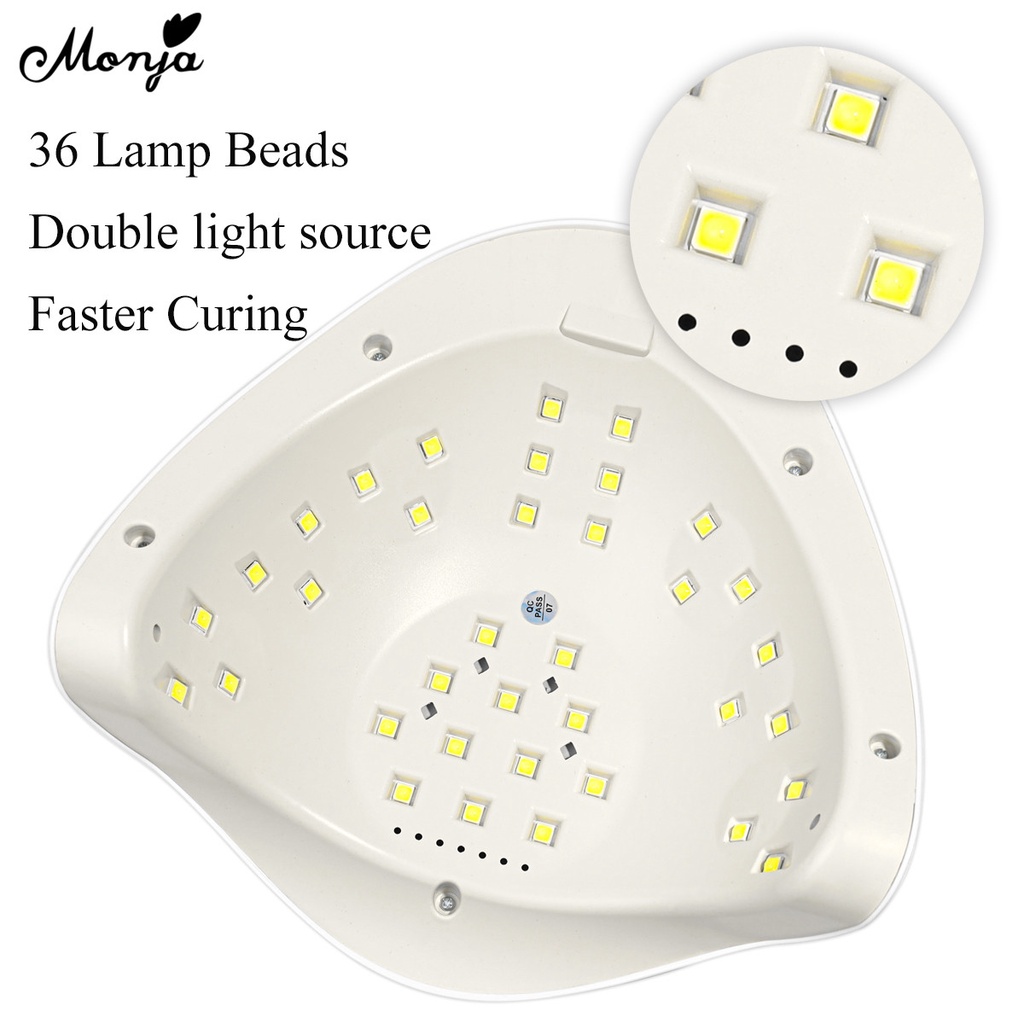 MONJA Đèn LED UV Sấy Khô Móng Tay 36 Bóng 220W Chuyên Dụng