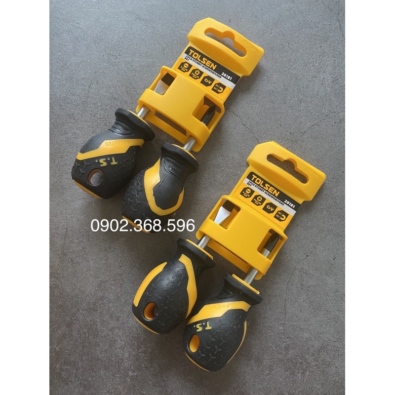 Bộ 2 tua vít mini bake và dẹp cáng cao su mềm Tolsen 20181