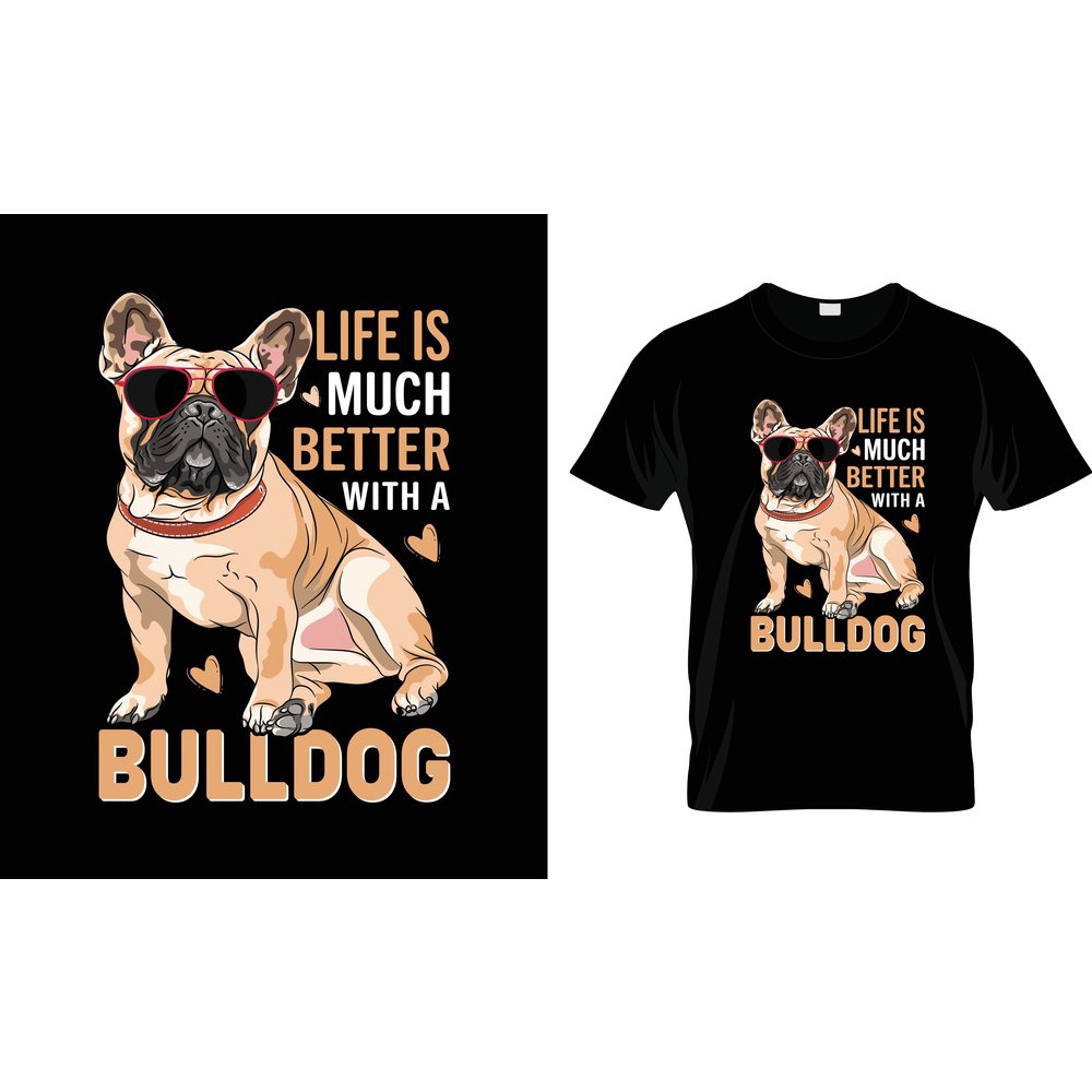 Áo Thun American Dog - Bulldog Doggy Pet for Dog