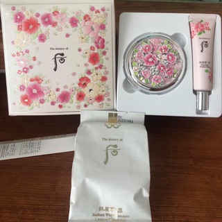 Phấn nước Whoo Radiant white moisture cushion Foundation special set phiên bản limited