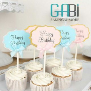 Set 5 topper tag Happy Birthday