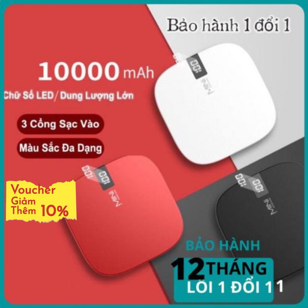 Sạc Dự Phòng size Mini Q3 Sạc Siêu Nhanh, Nhỏ Gọn Tiện Dụng, Dung Lượng 10000mAh  [SALE SẬP SÀN] [HÀNG CHÍNH HÃNG]