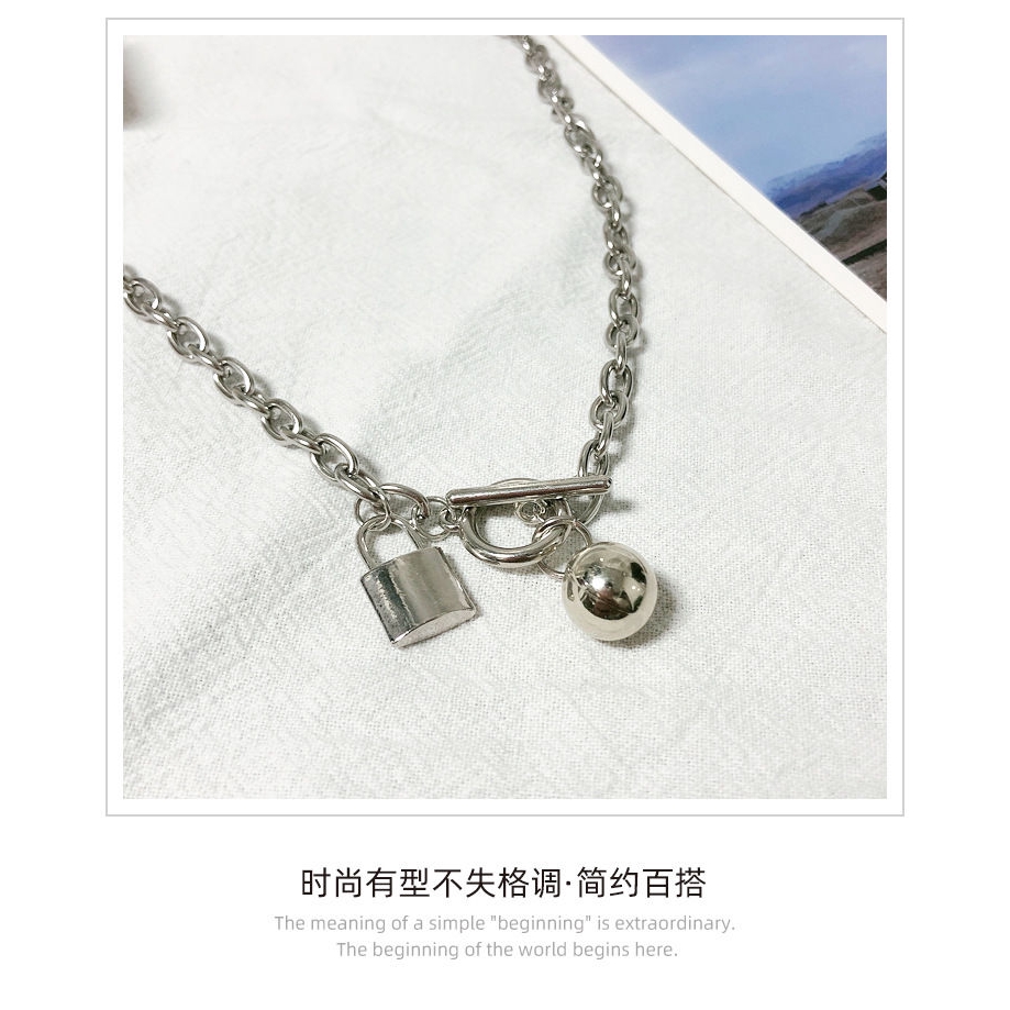 Dây Chuyền Thép Titan Mặt Hình Ổ Khóa OT 22368 Thời Trang