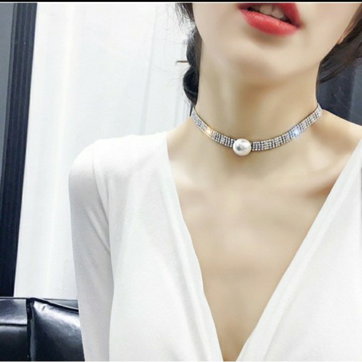 Choker đá ngọc cổ lấp lánh siêu xinh