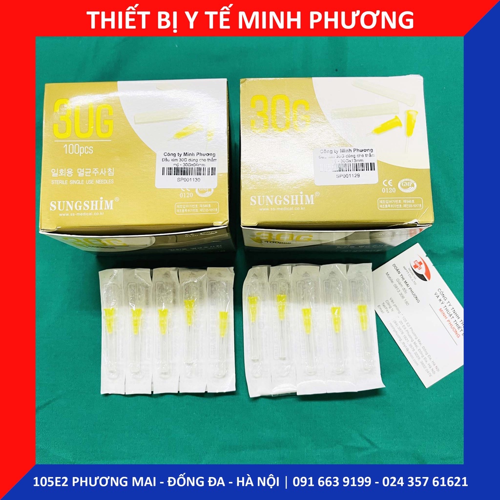Đầu kim 30G dùng cho thẩm mỹ các cỡ