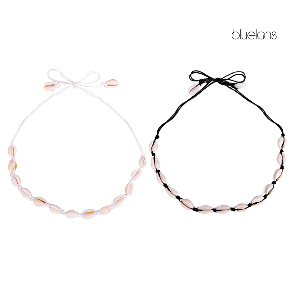 Vòng Cổ Choker Thắt Nút Mặt Hình Vỏ Sò Phong Cách Bohemian Thời Trang Đi Biển Mùa Hè