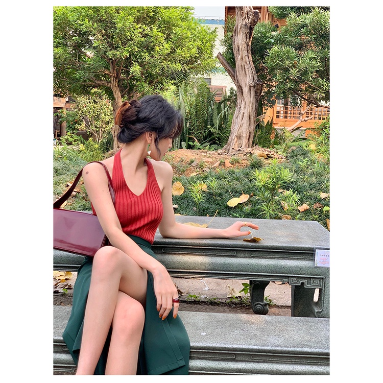 Chân Váy Chữ A Lưng Cao Màu Sắc Vintage Quyến Rũ Cho Nữ | BigBuy360 - bigbuy360.vn