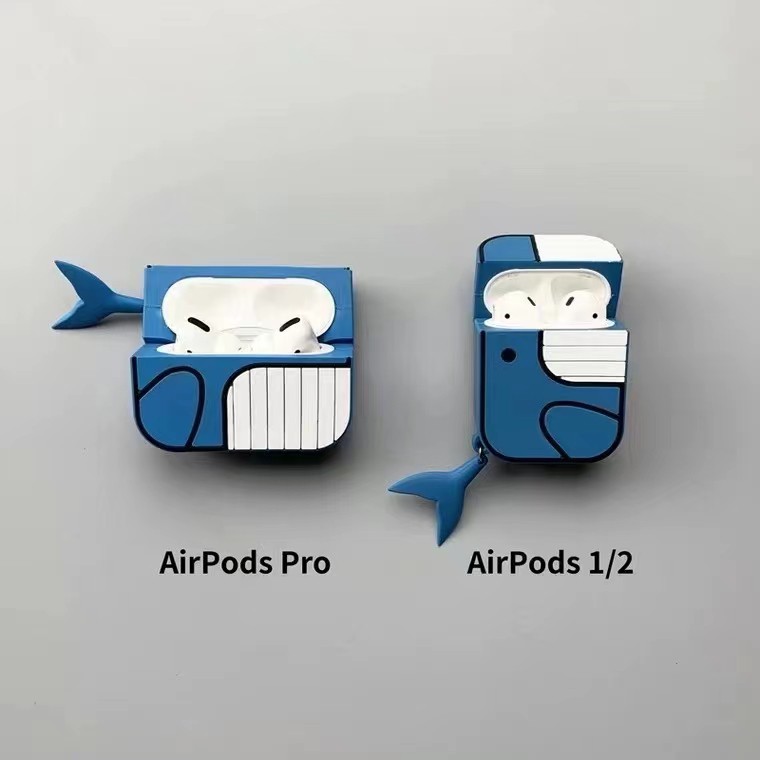 Vỏ Bảo Vệ Hộp Sạc Tai Nghe Không Dây bluetooth Bằng Silicon Mềm Họa Tiết Cá Mập Hoạt Hình Cho Airpods 1 / 2 3 pro 1 / 2 3 pro