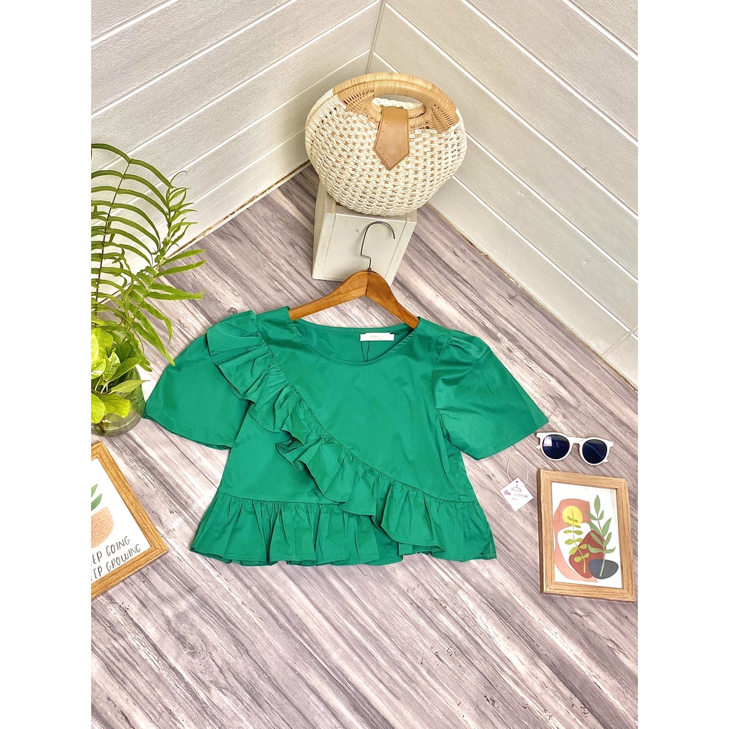 Áo Kiểu Nữ Hàn Quốc Cao Cấp Khaki Co Dãn