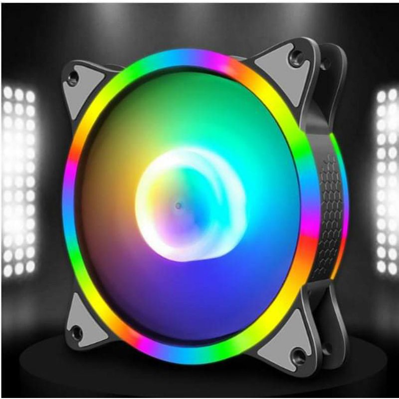 Quạt Fan COOLMOON S3 RGB LED TÂM (Không cần Hub)