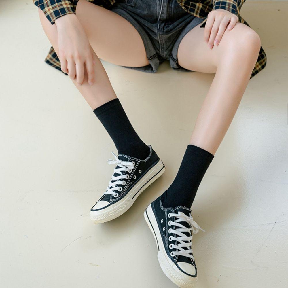 Vớ Xỏ Ngón Hai Ngón Bằng Cotton Thoáng Khí Màu Kẹo Đơn Giản Phong Cách Harajuku Back2Li