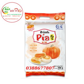 Bánh Pía Kim Sa Tan Chảy Vị Bí Đỏ Tân Huê Viên Túi 480gr