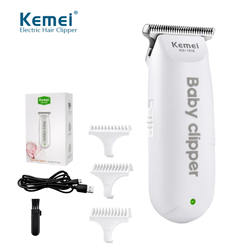 Tông Đơ Cắt Tóc Cho Trẻ Nhỏ Baby Clipper, Chính Hãng Kemei KM-1319 - Chuyên Nghiệp Mềm Mại An Toàn Cho Bé