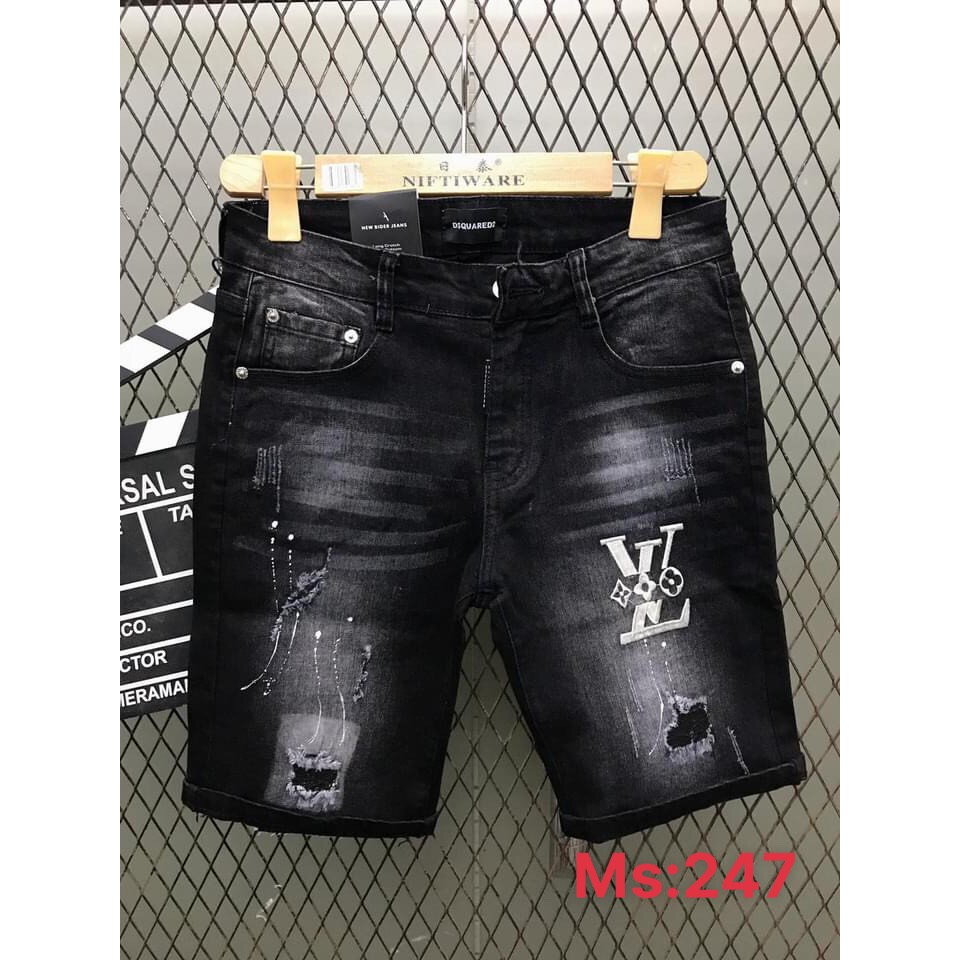 Quần Short Jean Nam Co Dãn Thêu Hình Ấn Tượng ✔️Chuẩn Hình✔️ | BigBuy360 - bigbuy360.vn