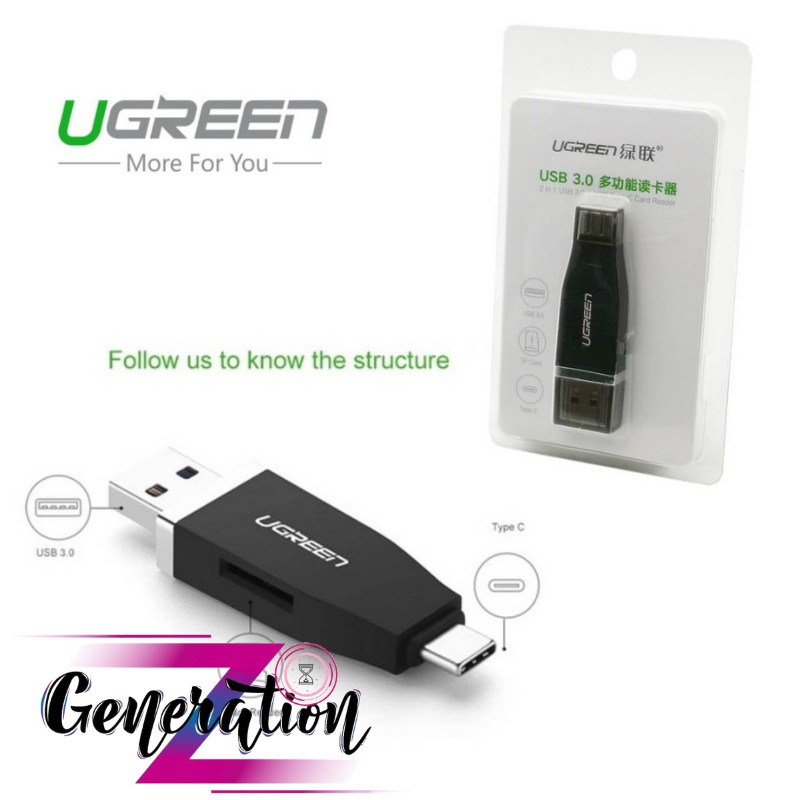 Đầu đọc thẻ nhớ Type C và USB 3.1 Gen 1 Ugreen 30359