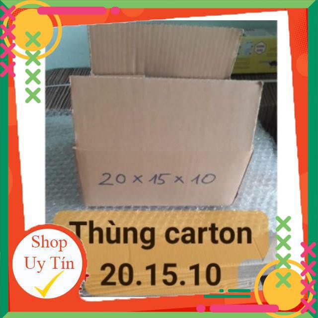 50 Hộp carton 20*15*10cm, hộp giấy carton đóng hàng siêu rẻ tại TPHCM