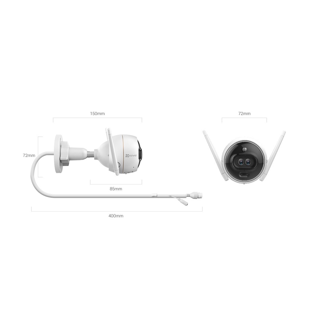 Camera 2M IP WIFI Ngoài Trời Thông Minh EZVIZ C3X MÀU BAN ĐÊM 1080P FullHD