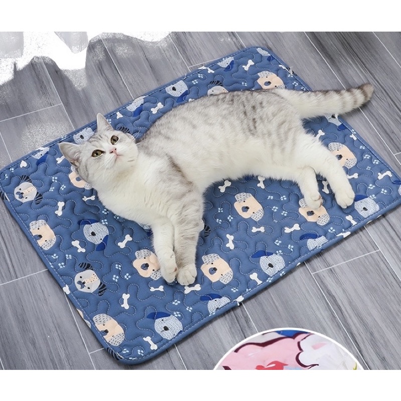 Thảm nằm cho thú cưng bằng cotton, đệm ấm chó mèo, thảm điều hoà thoáng khí và mát mẻ