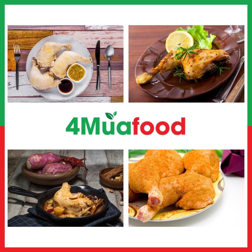Đùi Gà Góc Tư đã tháo khớp Việt Nam - Đóng túi zip hút chân không - Nhập khẩu 4Muafood