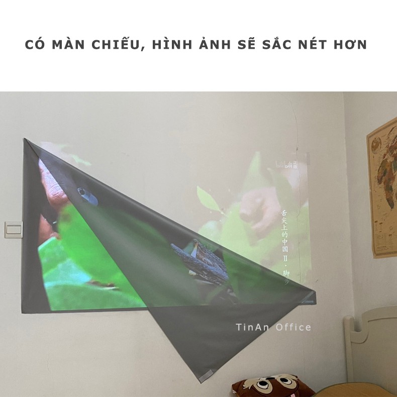 HD 4K Màn Chiếu Treo Tường Chuyên Dụng Cho Hình Ảnh Sắc Nét Sinh Động, 60 inch, 100 inch