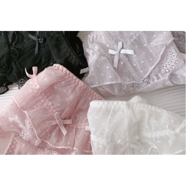 Quần Lót Nữ Ren Bi Phối Hoa Thời Trang Xuất Đông Âu . Hàng Loại Đẹp.