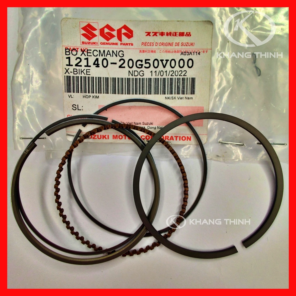 BỘ XÉC MĂNG SUZUKI AXELO/XBIKE/RAIDER/HAYATE/VIVA/RAIDER FI....- HÀNG CHÍNH HÃNG