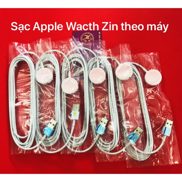 Cáp sạc apple watch zin theo máy chính hãng dài 2m dùng được cho tấy cả các dòng từ S1 đến S5