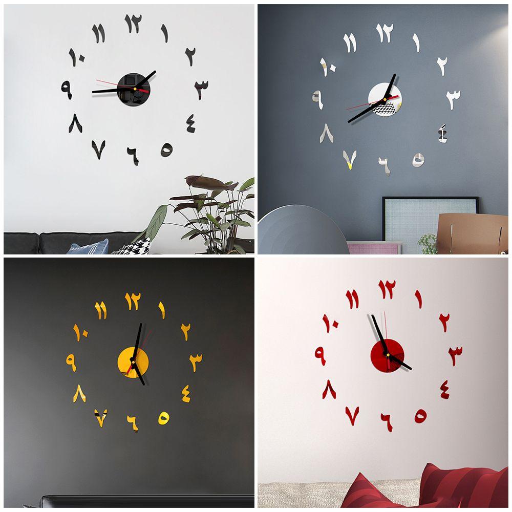 Sticker Đồng Hồ Dán Tường Tự Dính Không Gây Tiếng Ồn DIY