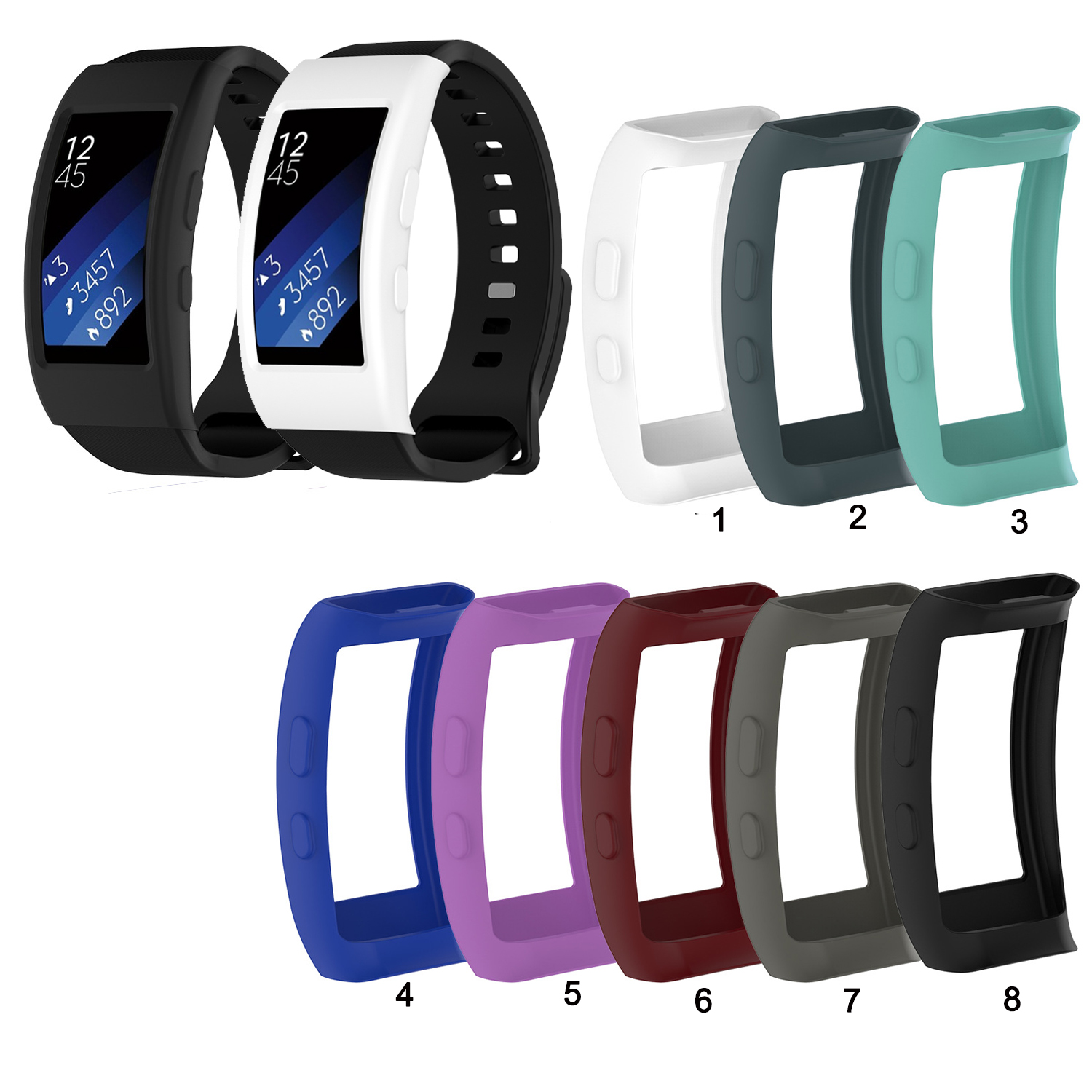 Ốp Silicone Dẻo Bảo Vệ Mặt Đồng Hồ Thông Minh Samsung Gear Fit 2 Pro / Fit2