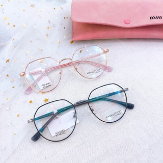 Gọng Kính Cận Kim Loại Mắt Tròn Lục Giác AOPO