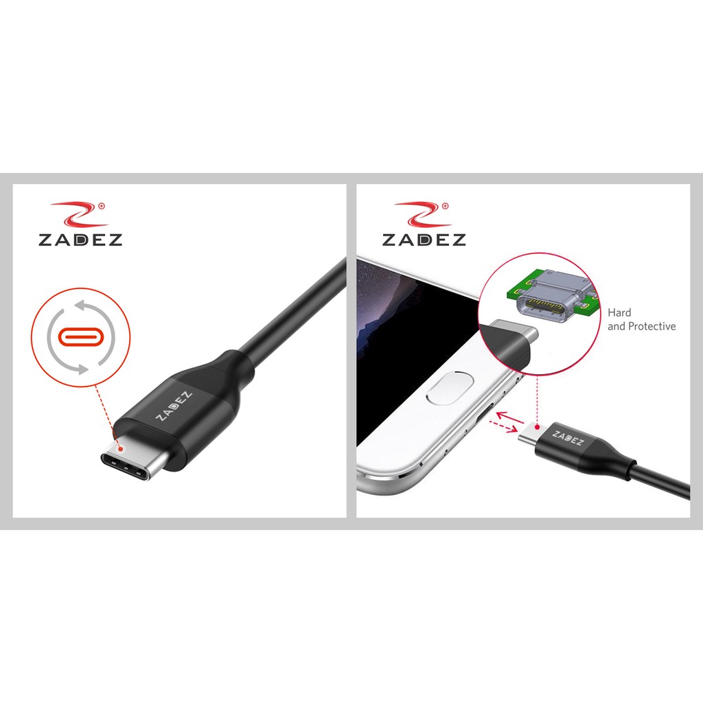 Cáp Sạc Nhanh Quick Charge 3.0 TypeC Zadez ZCC328