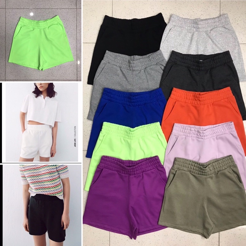 QUẦN ĐÙI SHORT NỮ FORM RỘNG CHẤT THUN NỈ DA CÁ